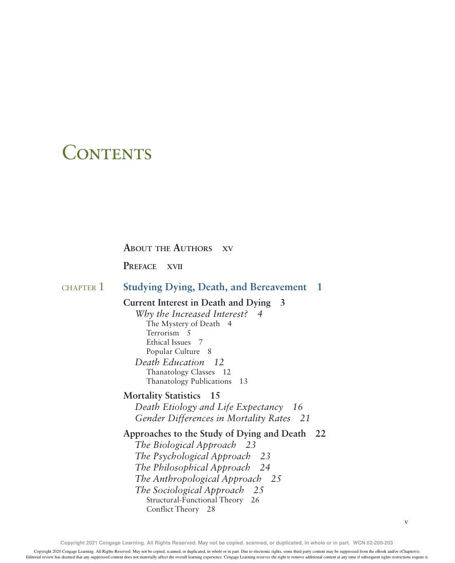 Preview page 7 of Understanding Dying Death and Bereavement 9th Edition By George E. Dickinson Michael R. Leming
