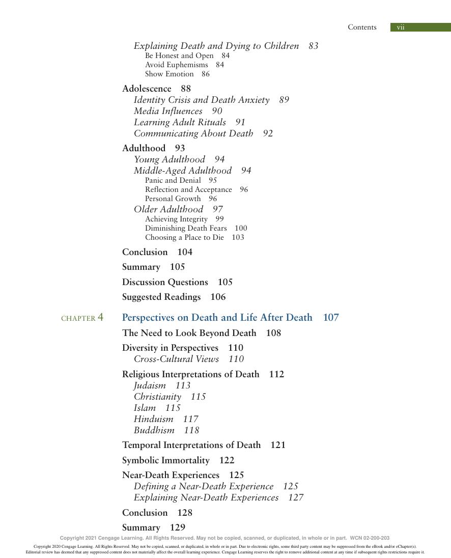 Preview page 9 of Understanding Dying Death and Bereavement 9th Edition By George E. Dickinson Michael R. Leming