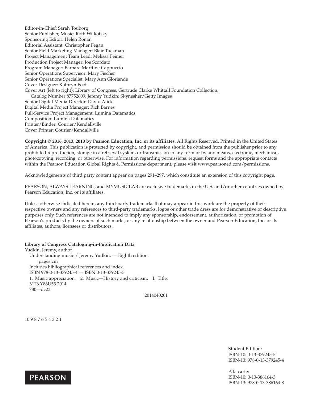 Preview page 5 of Understanding Music 8th Edition By Jeremy Yudkin