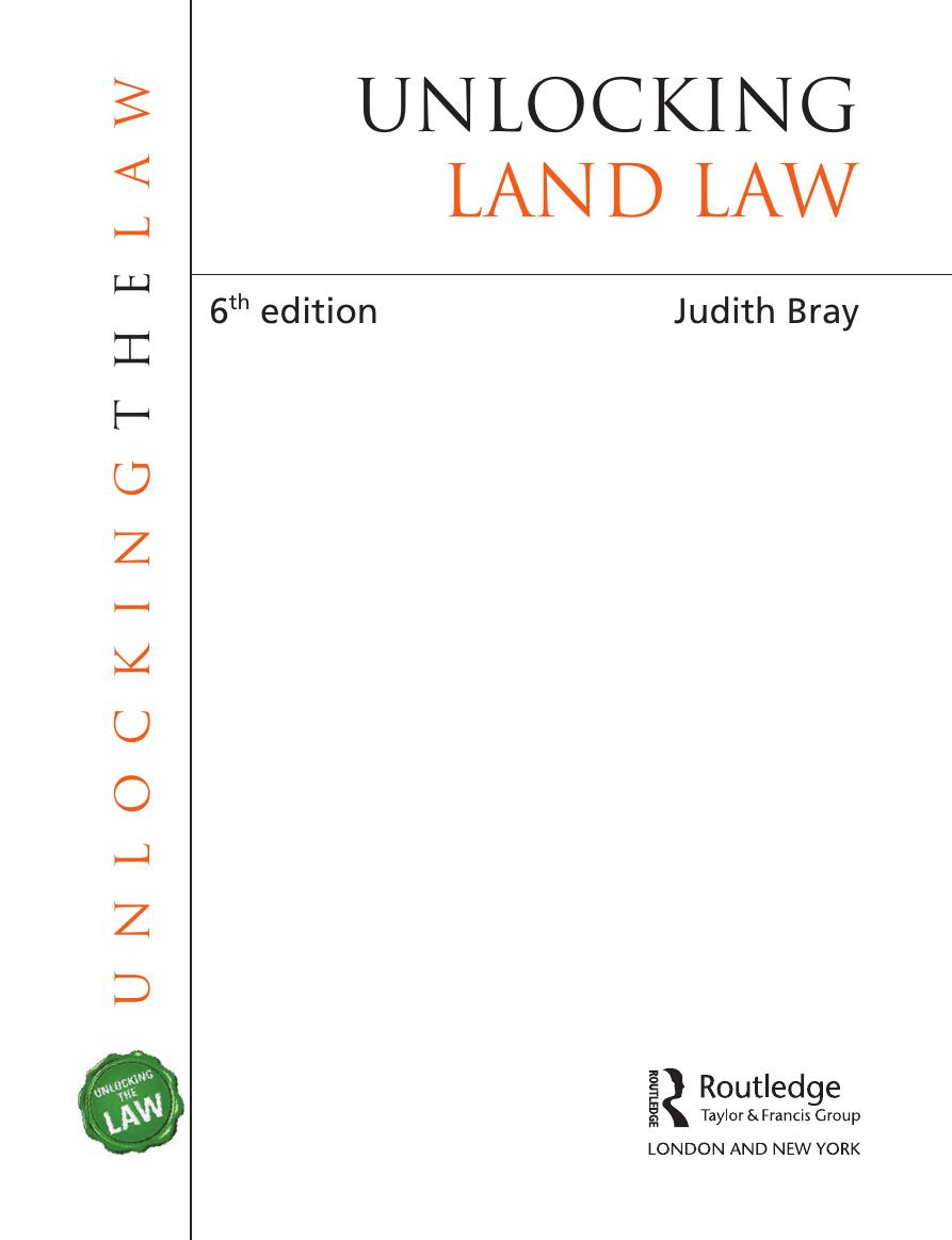 Preview page 4 of Unlocking Land Law 6th Edition By Judith Bray