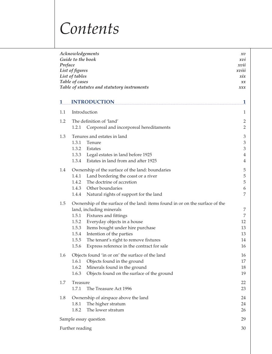 Preview page 6 of Unlocking Land Law 6th Edition By Judith Bray