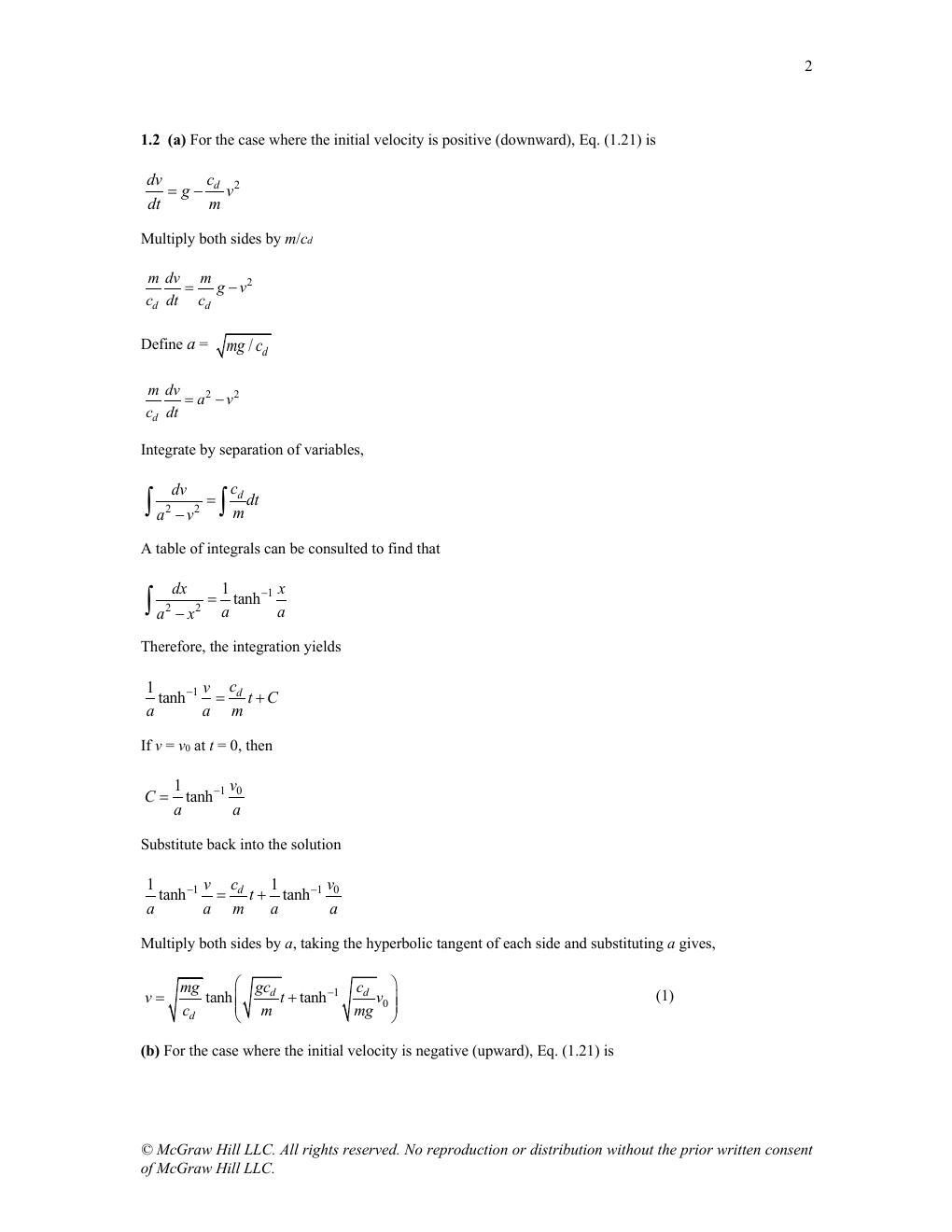 Preview page 2 of Solutions Manual for Applied Numerical Methods with MATLAB for Engineers and Scientists, 5th Edition Chapra