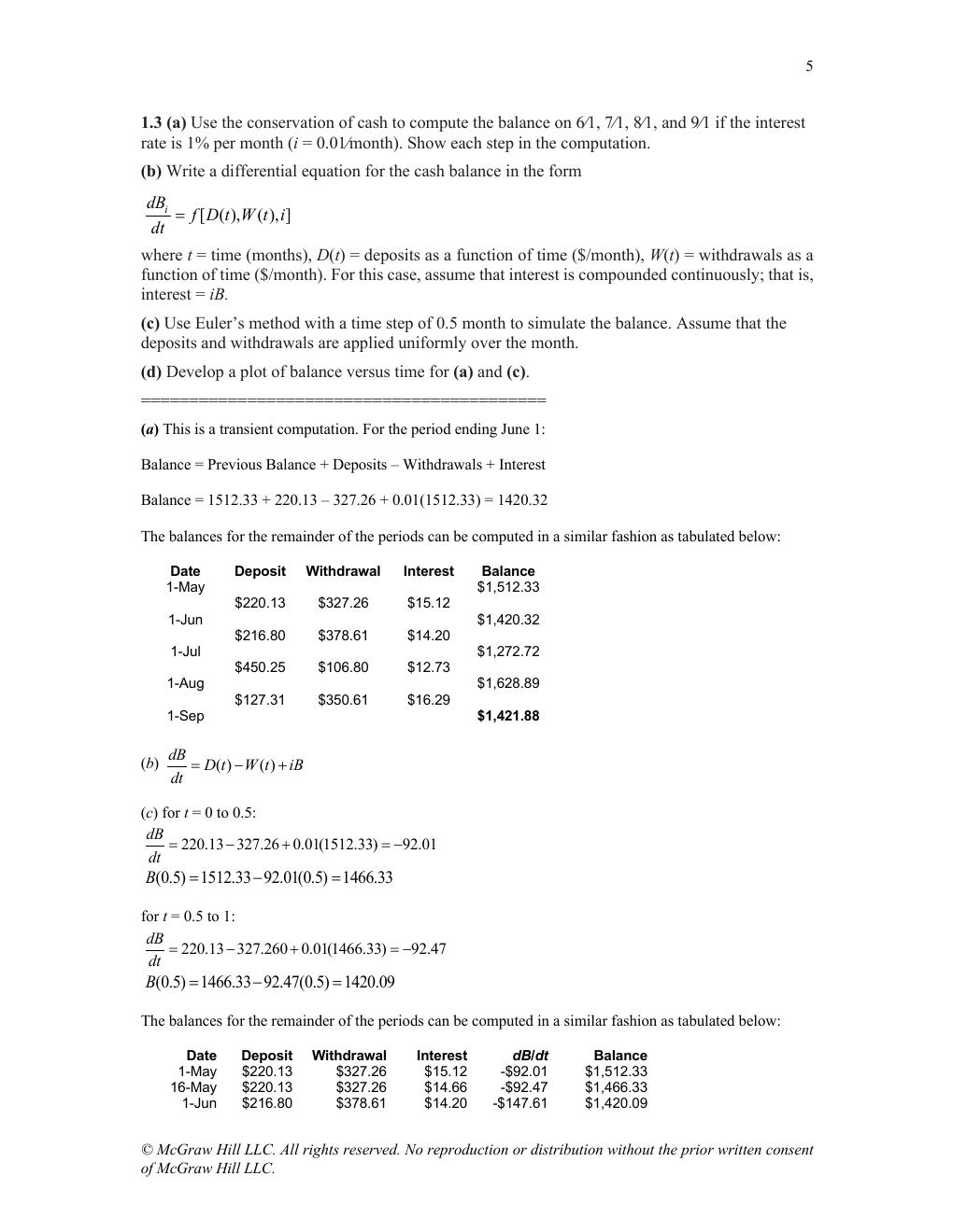 Preview page 5 of Solutions Manual for Applied Numerical Methods with MATLAB for Engineers and Scientists, 5th Edition Chapra