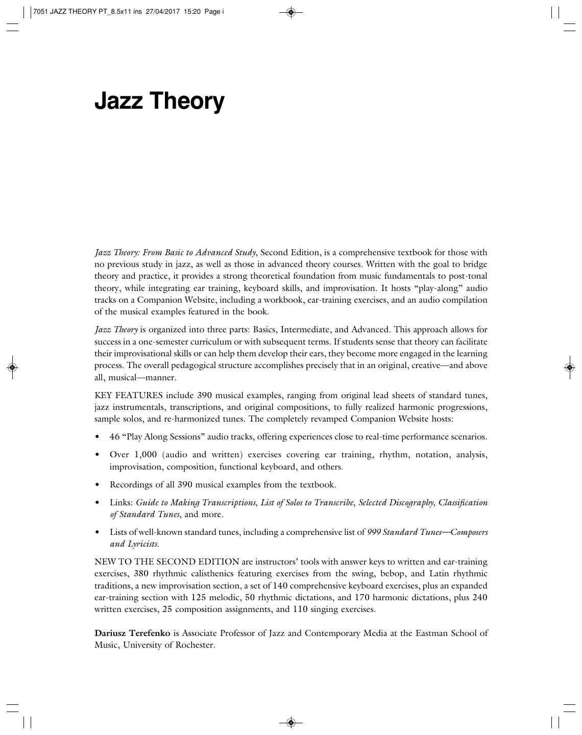 Preview page 2 of Jazz Theory 2nd Edition By Dariusz Terefenko