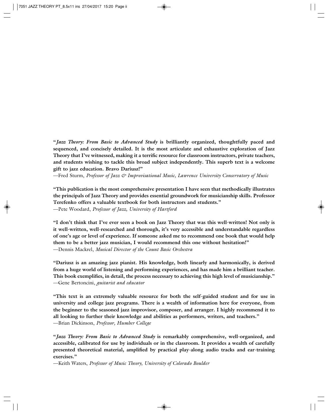 Preview page 3 of Jazz Theory 2nd Edition By Dariusz Terefenko