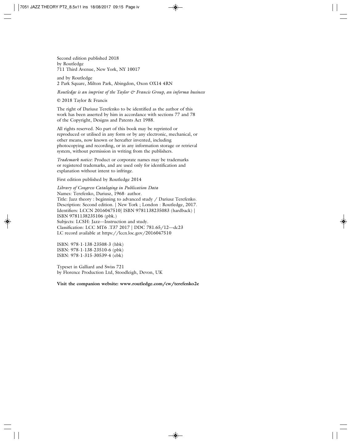 Preview page 5 of Jazz Theory 2nd Edition By Dariusz Terefenko