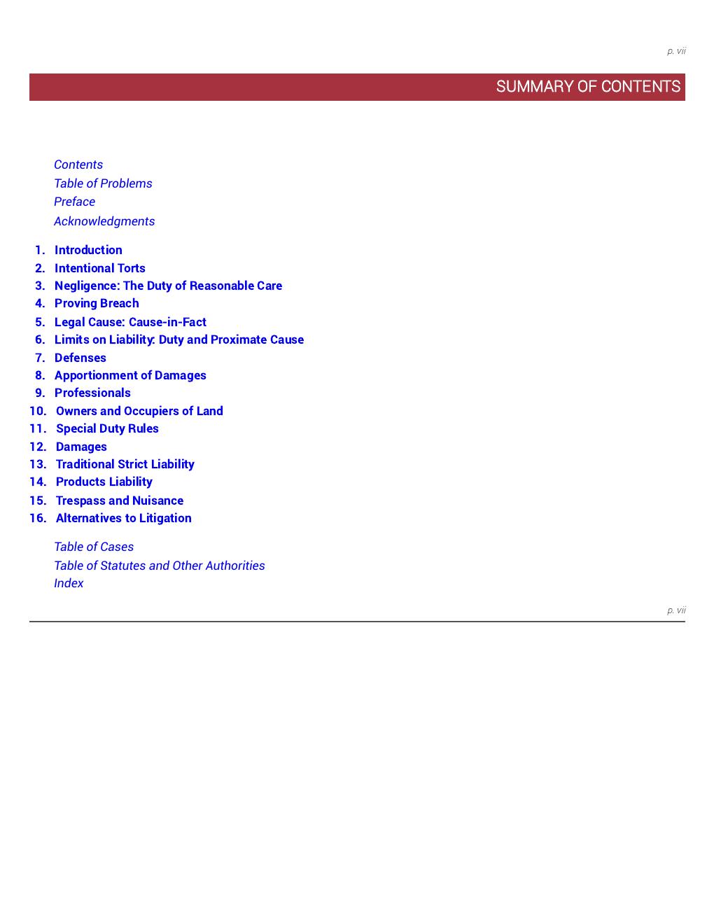 Preview page 7 of Basic Tort Law Cases, Statutes, and Problems 6th Edition By Arthur Best, David Barnes, Nicholas Kahn-Fogel