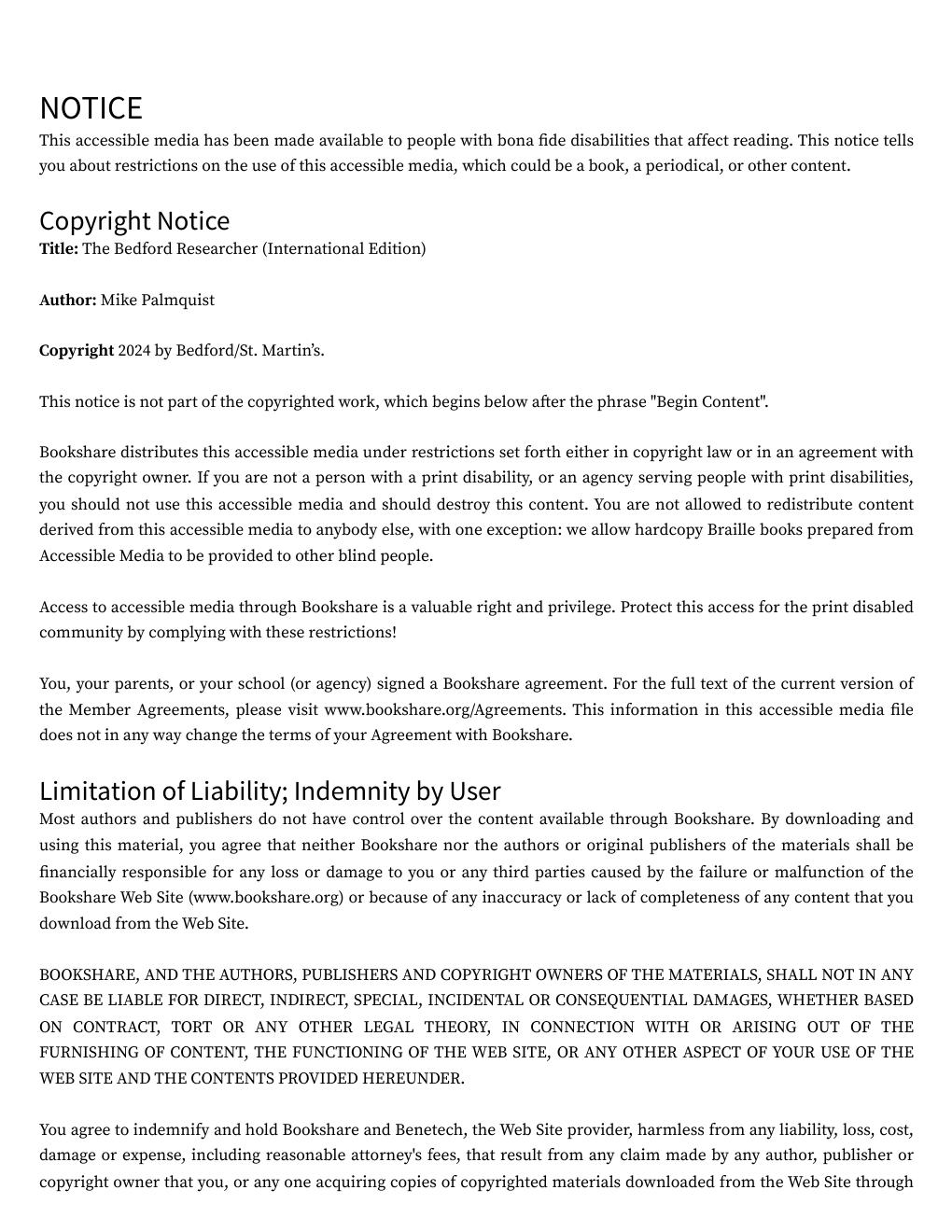 Preview page 2 of The Bedford Researcher 8th Edition By Mike Palmquist