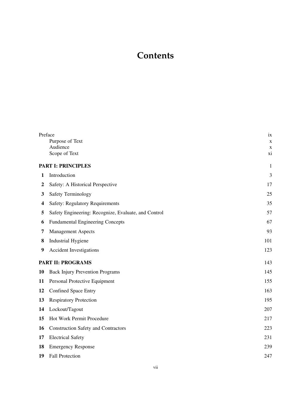 Preview page 8 of Safety Engineering Principles and Practices 3rd Edition By Frank Spellman