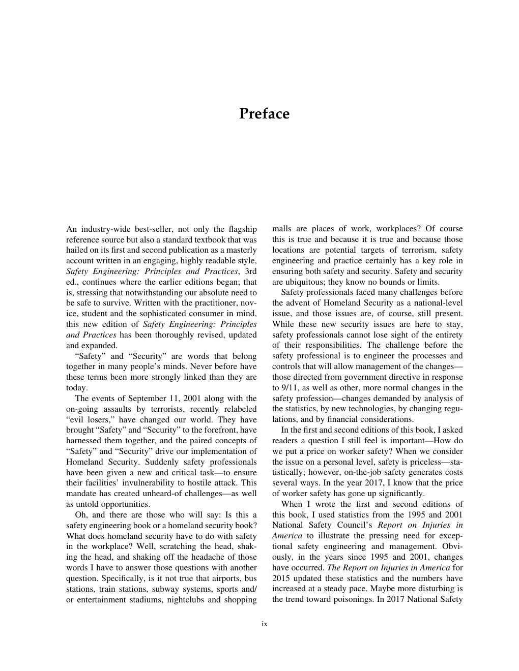 Preview page 10 of Safety Engineering Principles and Practices 3rd Edition By Frank Spellman