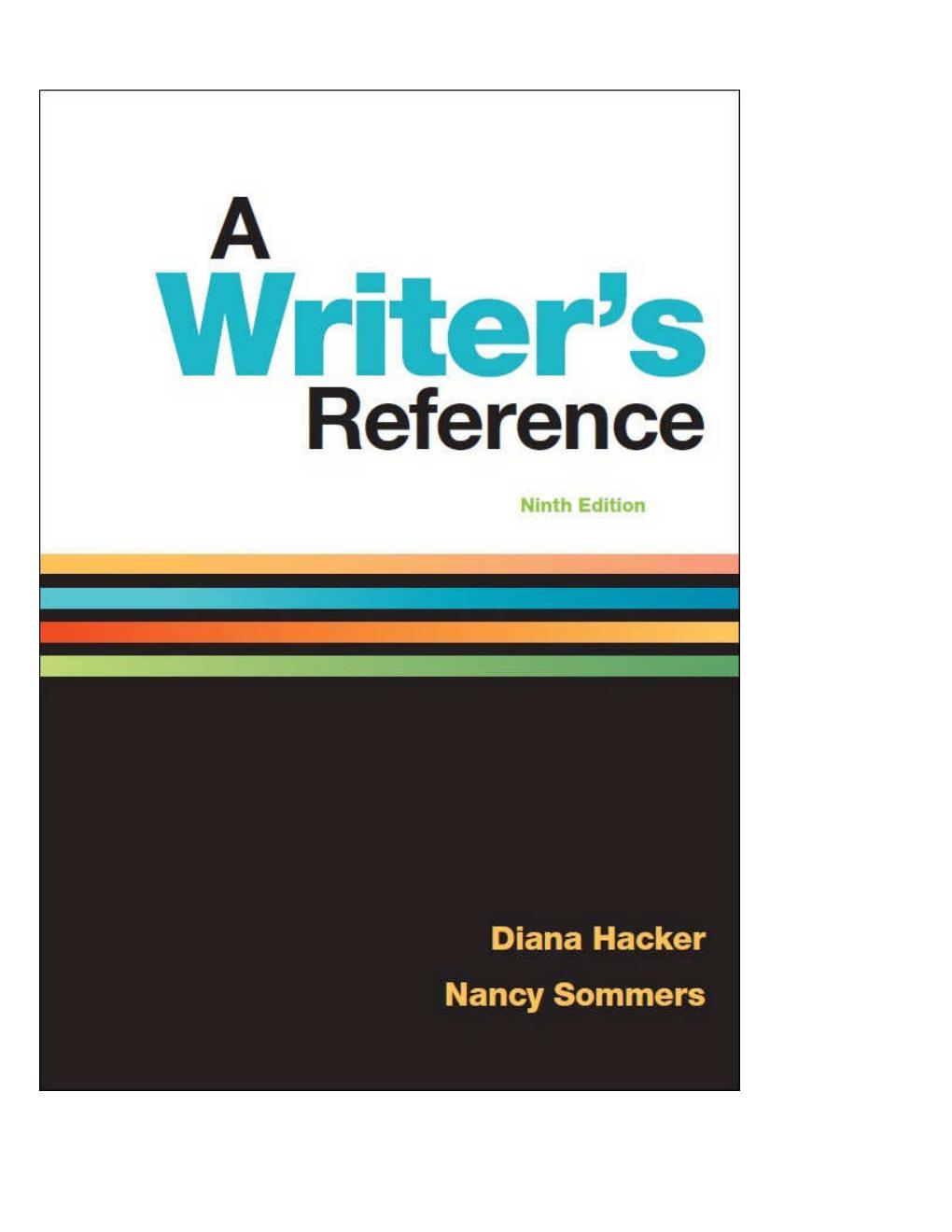 Preview page 2 of A Writer's Reference 9th Edition By Diana Hacker, Nancy Sommers