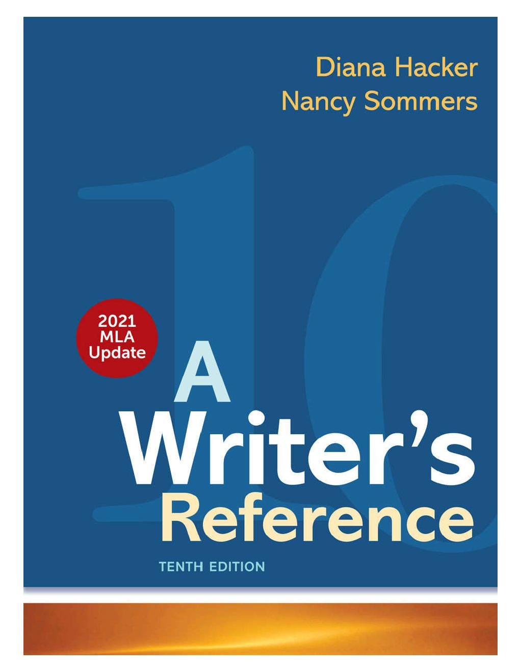 Preview page 3 of A Writer's Reference with 2021 MLA Update 10th Edition By Diana Hacker, Nancy Sommers