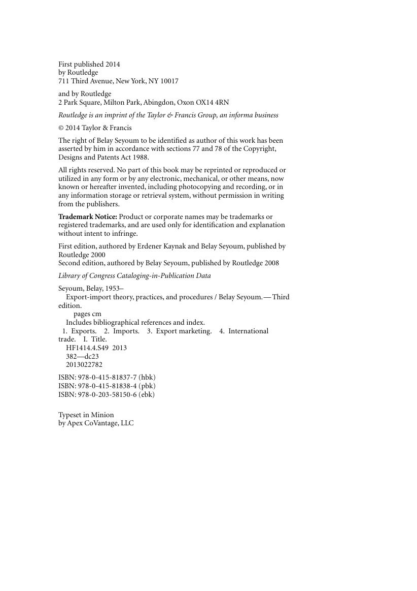 Preview page 5 of Export-Import Theory, Practices, and Procedures 3rd Edition By Belay Seyoum