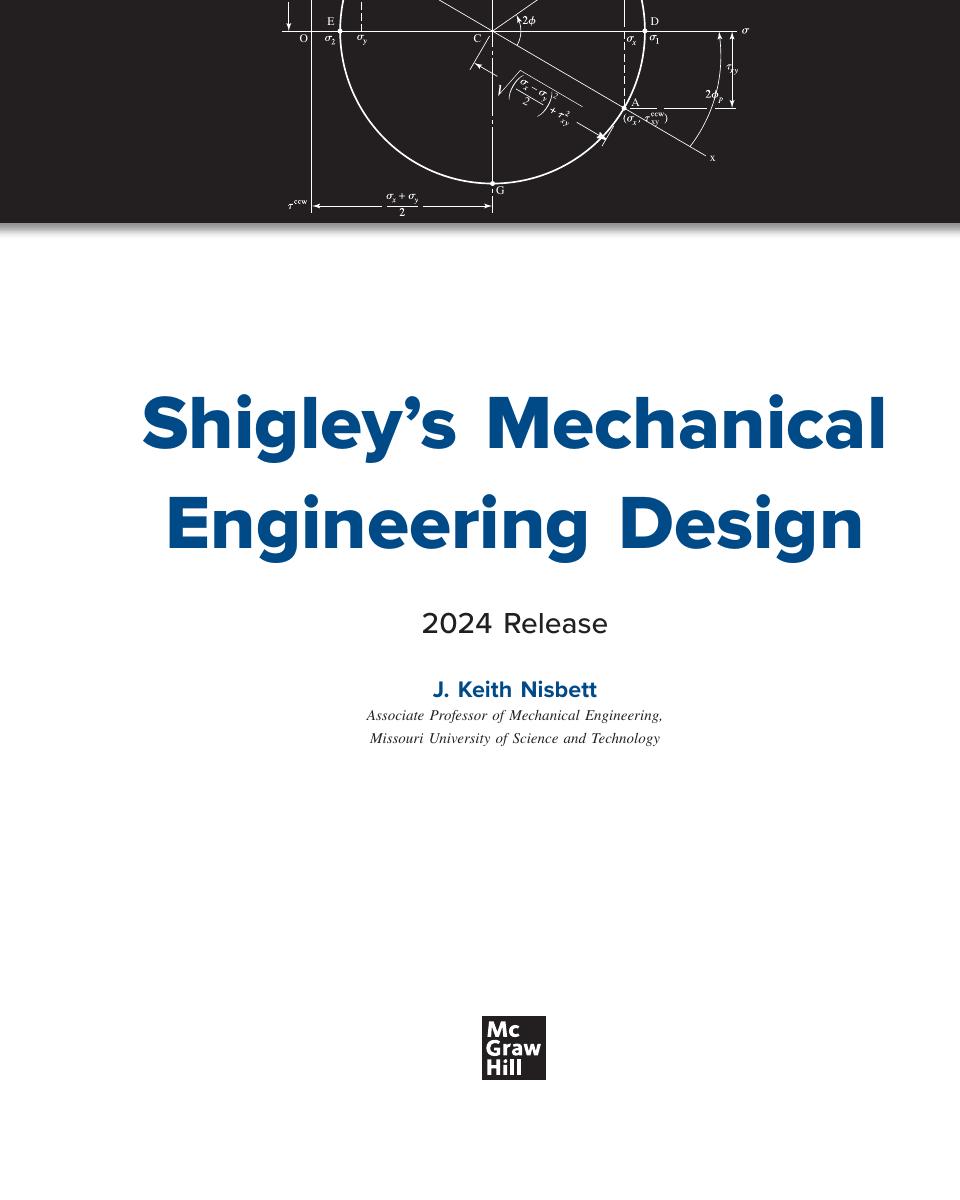Preview page 4 of Shigley's Mechanical Engineering Design 2024 Release By Keith Nisbett, Richard Budynas