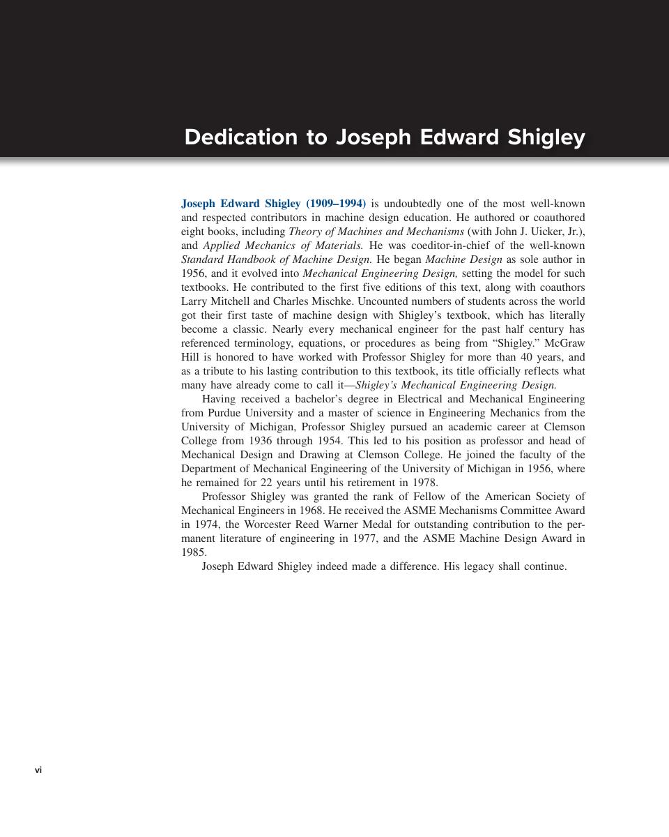 Preview page 7 of Shigley's Mechanical Engineering Design 2024 Release By Keith Nisbett, Richard Budynas