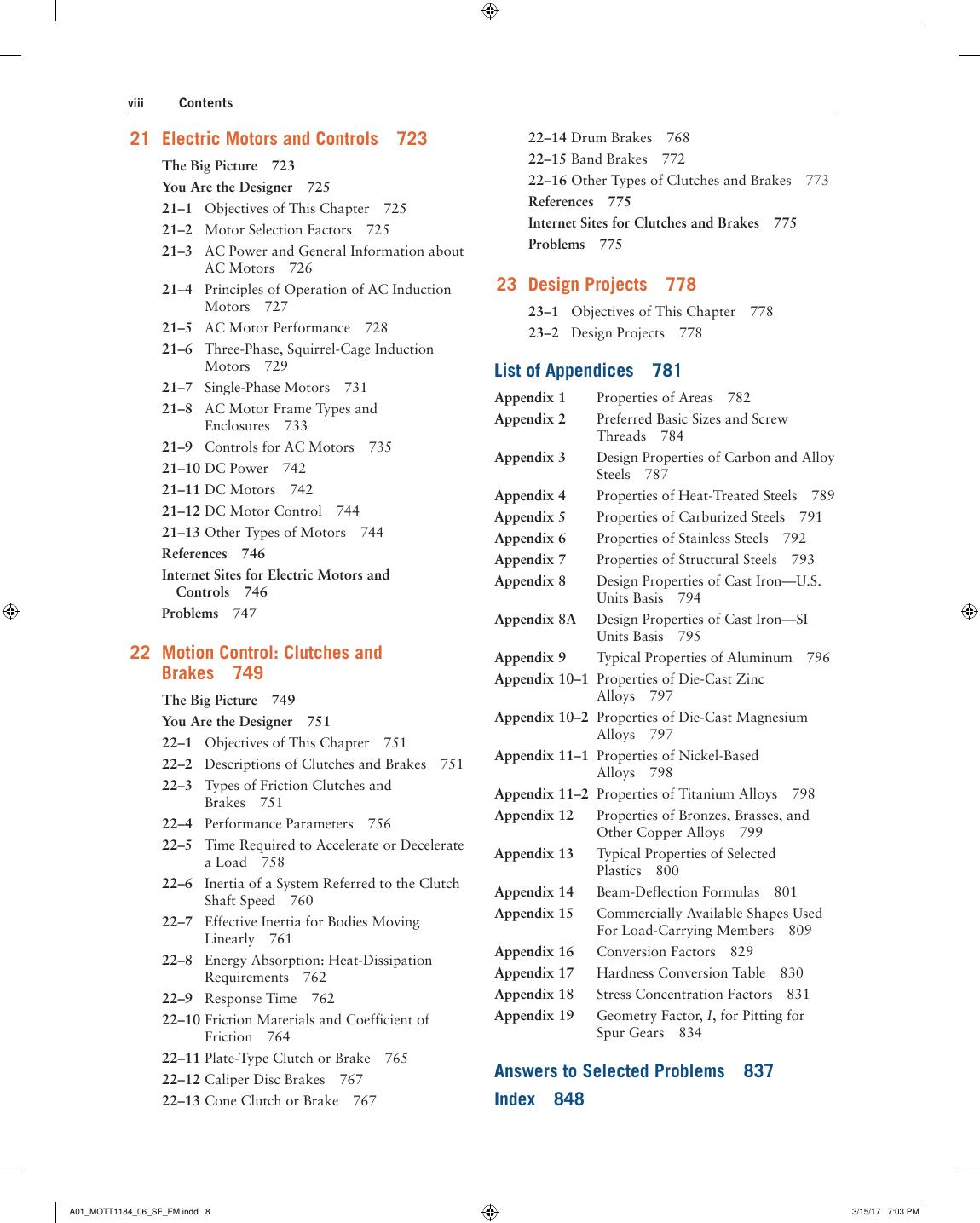Preview page 9 of Machine Elements in Mechanical Design 6th Edition By Robert Mott, Edward Vavrek, Jyhwen Wang
