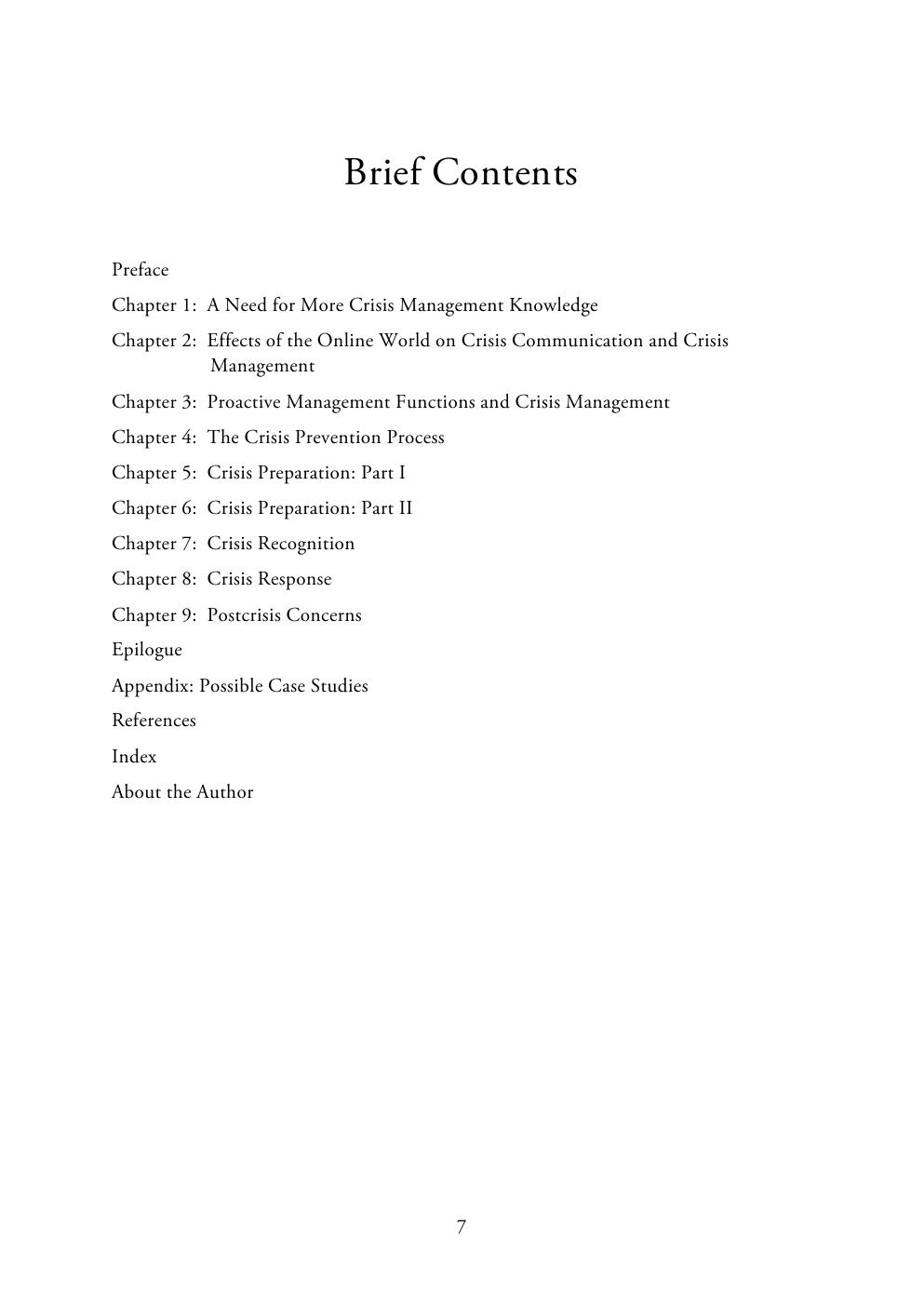 Preview page 7 of Ongoing Crisis Communication Planning, Managing, and Responding 4th Edition By Timothy Coombs