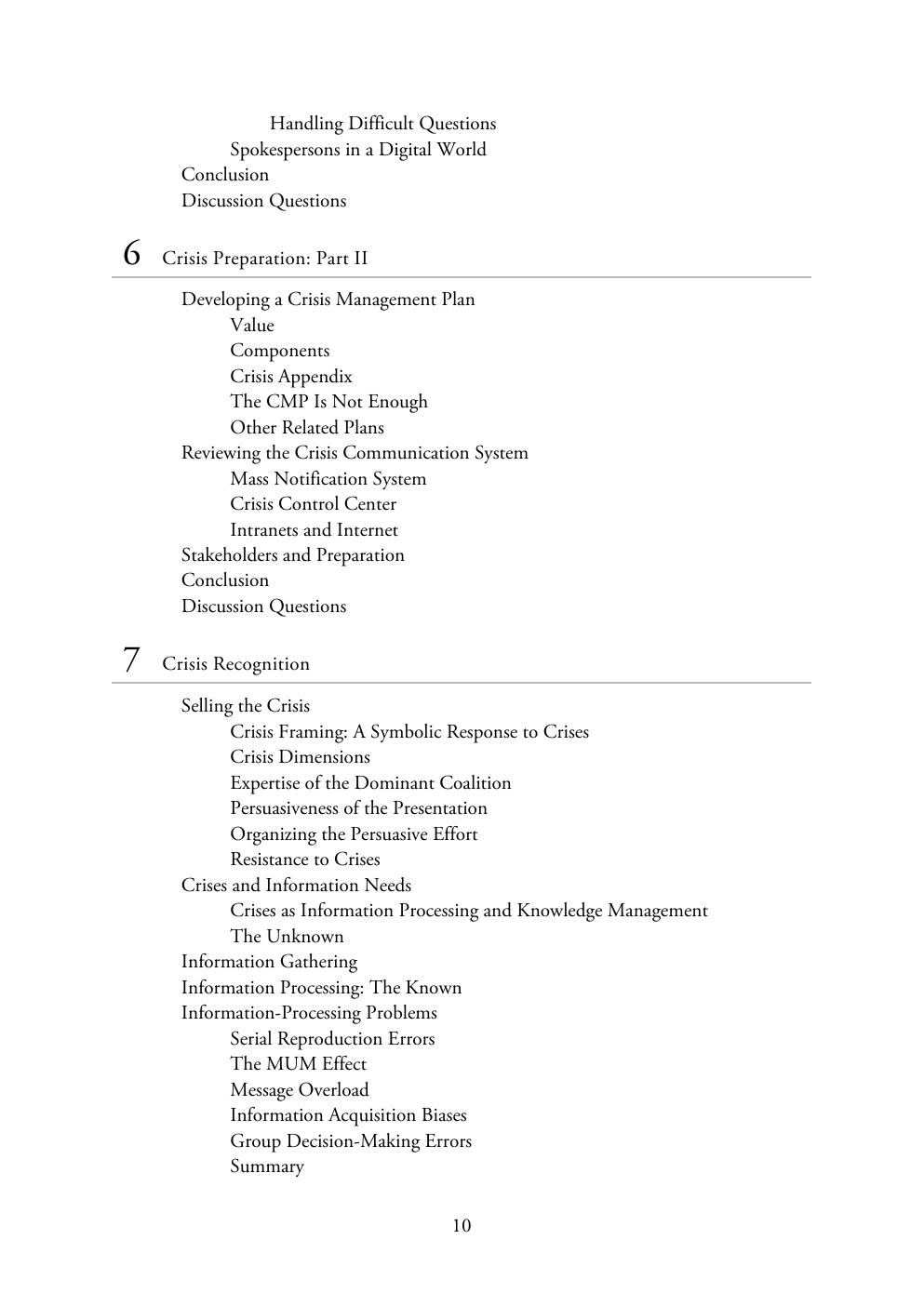 Preview page 10 of Ongoing Crisis Communication Planning, Managing, and Responding 4th Edition By Timothy Coombs