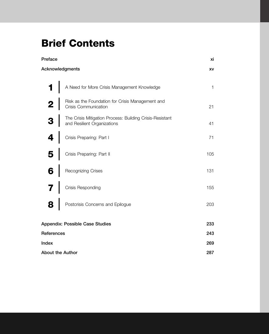 Preview page 6 of Ongoing Crisis Communication Planning, Managing, and Responding 6th Edition By Timothy Coombs