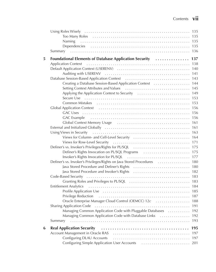 Preview page 8 of Oracle Database 12c Security 1st Edition By Scott Gaetjen, David Knox, William Maroulis