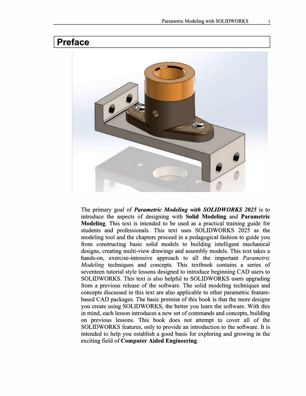 Preview page 5 of Parametric Modeling with SOLIDWORKS 2025 By Randy Shih, Paul Schilling