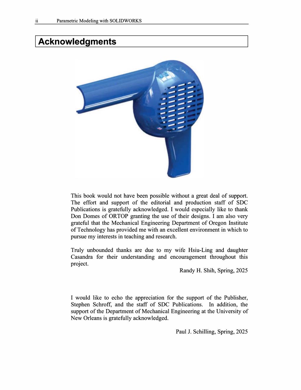 Preview page 6 of Parametric Modeling with SOLIDWORKS 2025 By Randy Shih, Paul Schilling