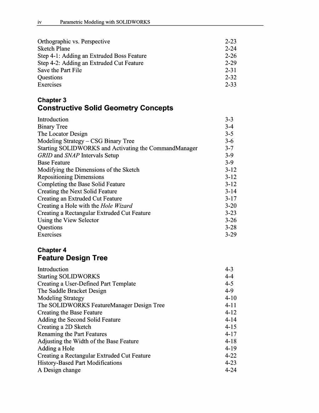 Preview page 8 of Parametric Modeling with SOLIDWORKS 2025 By Randy Shih, Paul Schilling