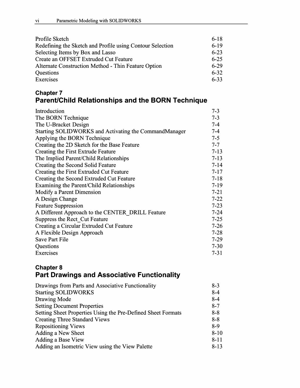 Preview page 10 of Parametric Modeling with SOLIDWORKS 2025 By Randy Shih, Paul Schilling