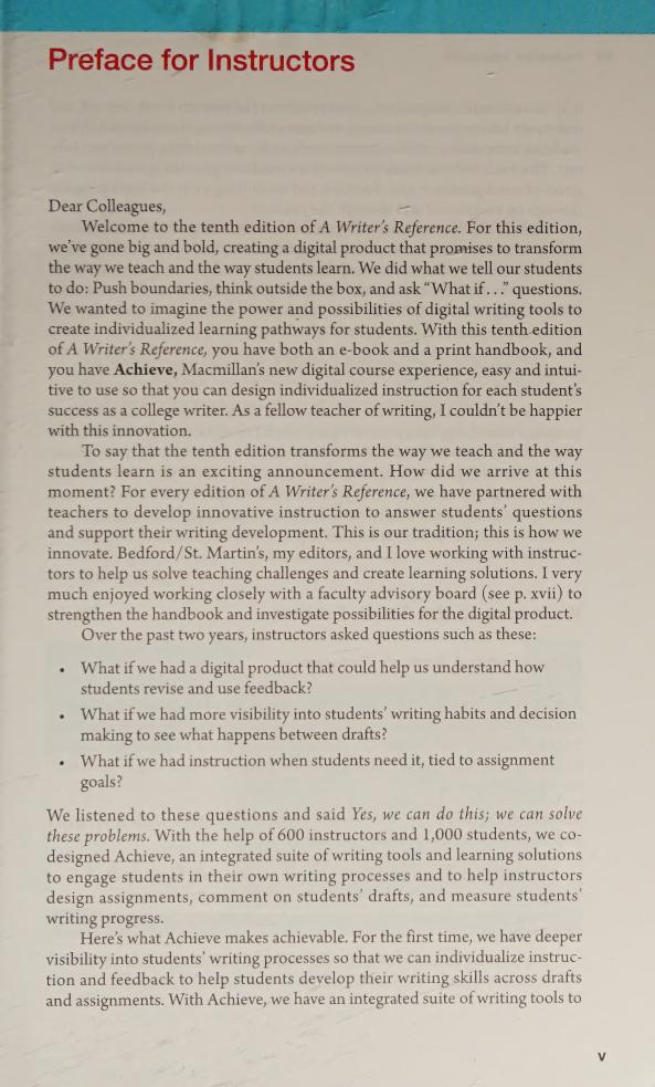 Preview page 7 of A Writer's Reference 10th Edition By Diana Hacker, Nancy Sommers