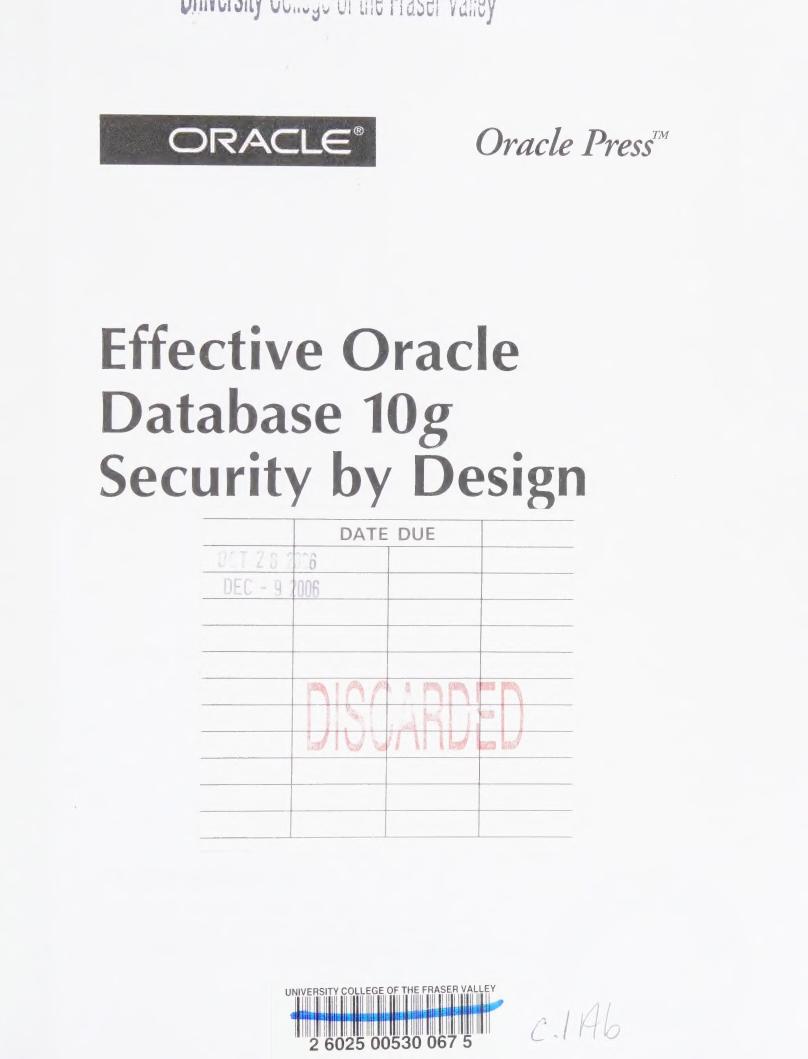 Preview page 3 of Effective Oracle Database 10g Security by Design 1st Edition By David Knox