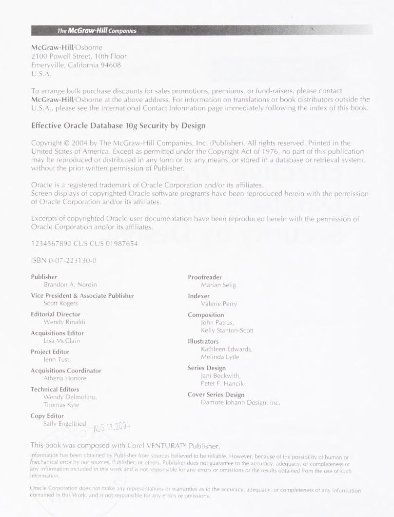 Preview page 5 of Effective Oracle Database 10g Security by Design 1st Edition By David Knox