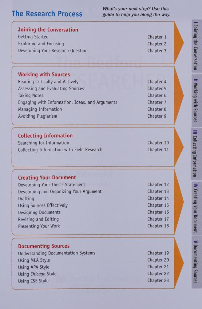 Preview page 3 of The Bedford Researcher 7th Edition By Mike Palmquist