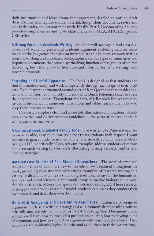 Preview page 9 of The Bedford Researcher 7th Edition By Mike Palmquist