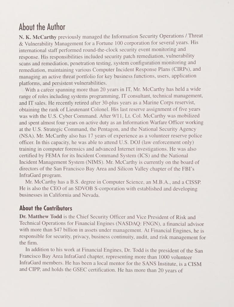 Preview page 4 of The Computer Incident Response Planning Handbook Executable Plans for Protecting Information at Risk 1st Edition By N.K.