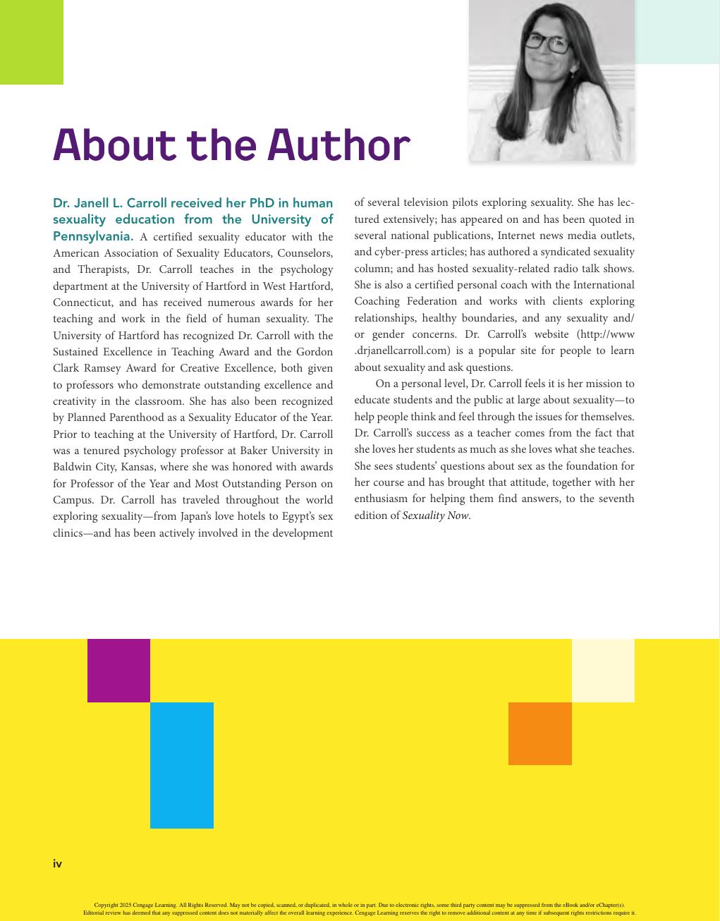 Preview page 6 of Sexuality Now Embracing Diversity 7th Edition By Janell Carroll