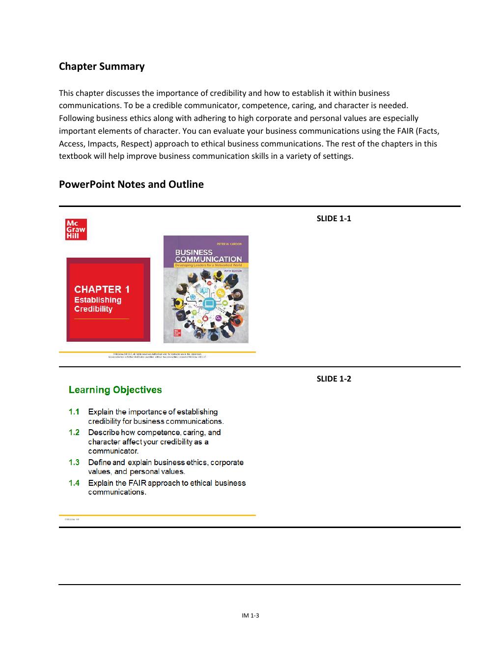 Preview page 3 of Solution Manual For Business Communication: Developing  Leaders for a Networked World, 5th  Edition By Peter Cardon All
