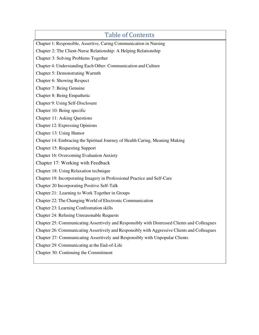 Preview page 2 of TEST BANK Communication in Nursing 8th Edition Julia Balzer Riley