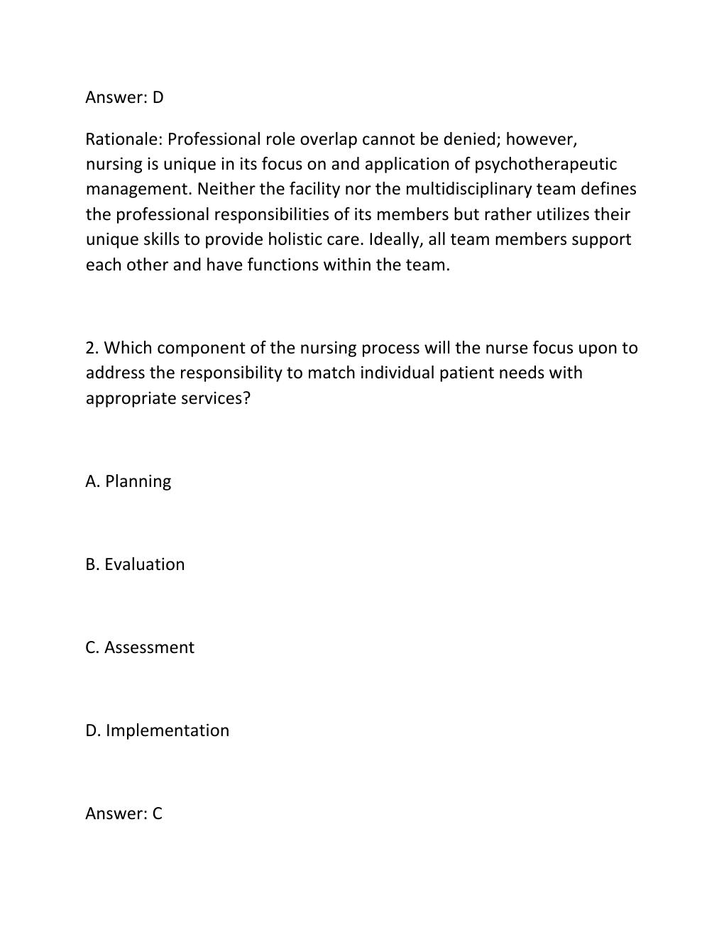 Preview page 2 of KELTNER'S PSYCHIATRIC NURSING, 9TH EDITION (STEELE) Comprehensive Test Bank