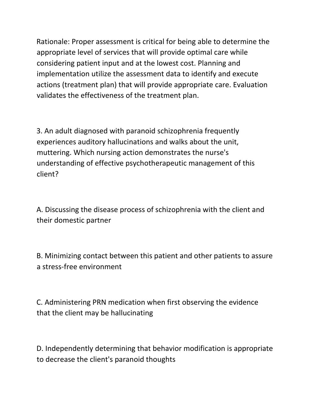 Preview page 3 of KELTNER'S PSYCHIATRIC NURSING, 9TH EDITION (STEELE) Comprehensive Test Bank