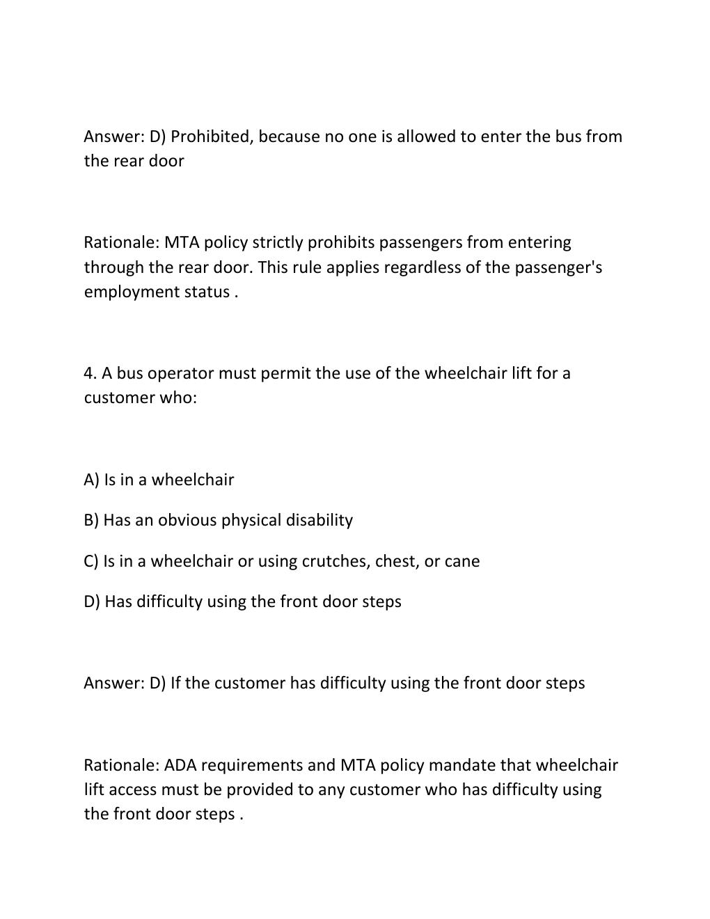 Preview page 3 of MTA DISPATCHER EXAM Complete Practice Test Bank