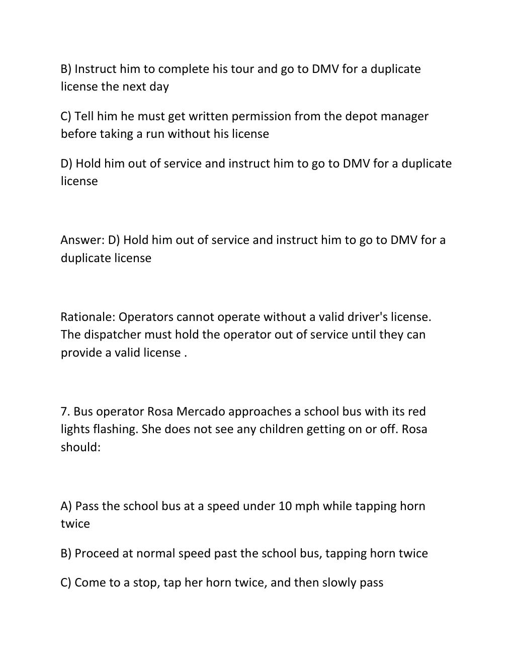 Preview page 5 of MTA DISPATCHER EXAM Complete Practice Test Bank