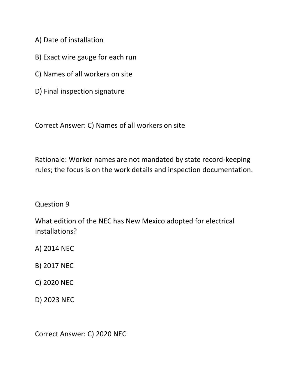 Preview page 7 of NEW MEXICO LOW VOLTAGE JOURNEYMAN ES3J – COMPLETE TEST BANK Certification Exam