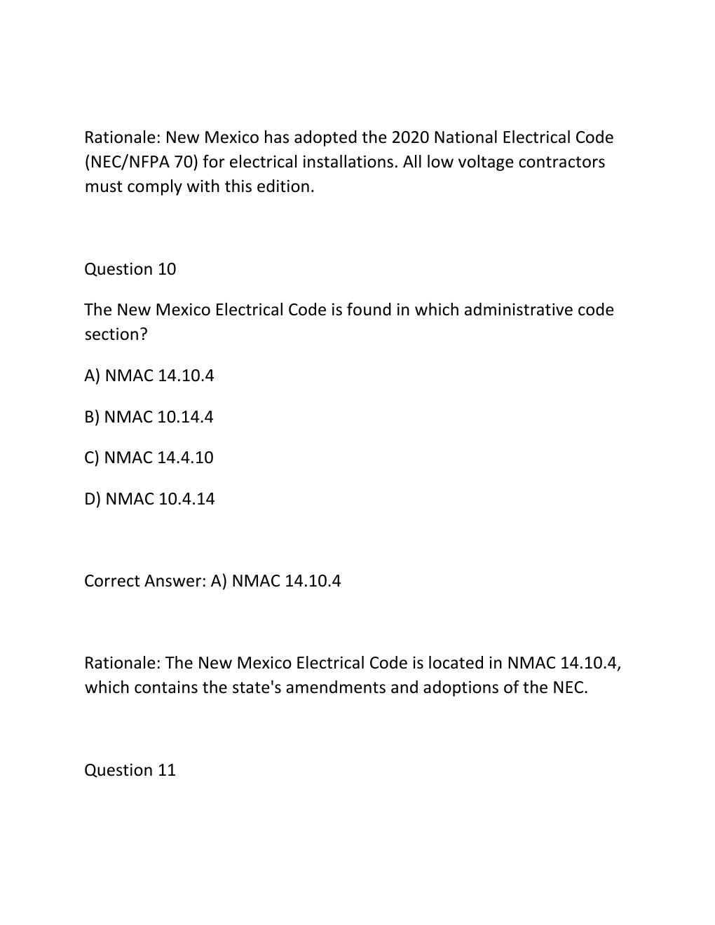 Preview page 8 of NEW MEXICO LOW VOLTAGE JOURNEYMAN ES3J – COMPLETE TEST BANK Certification Exam