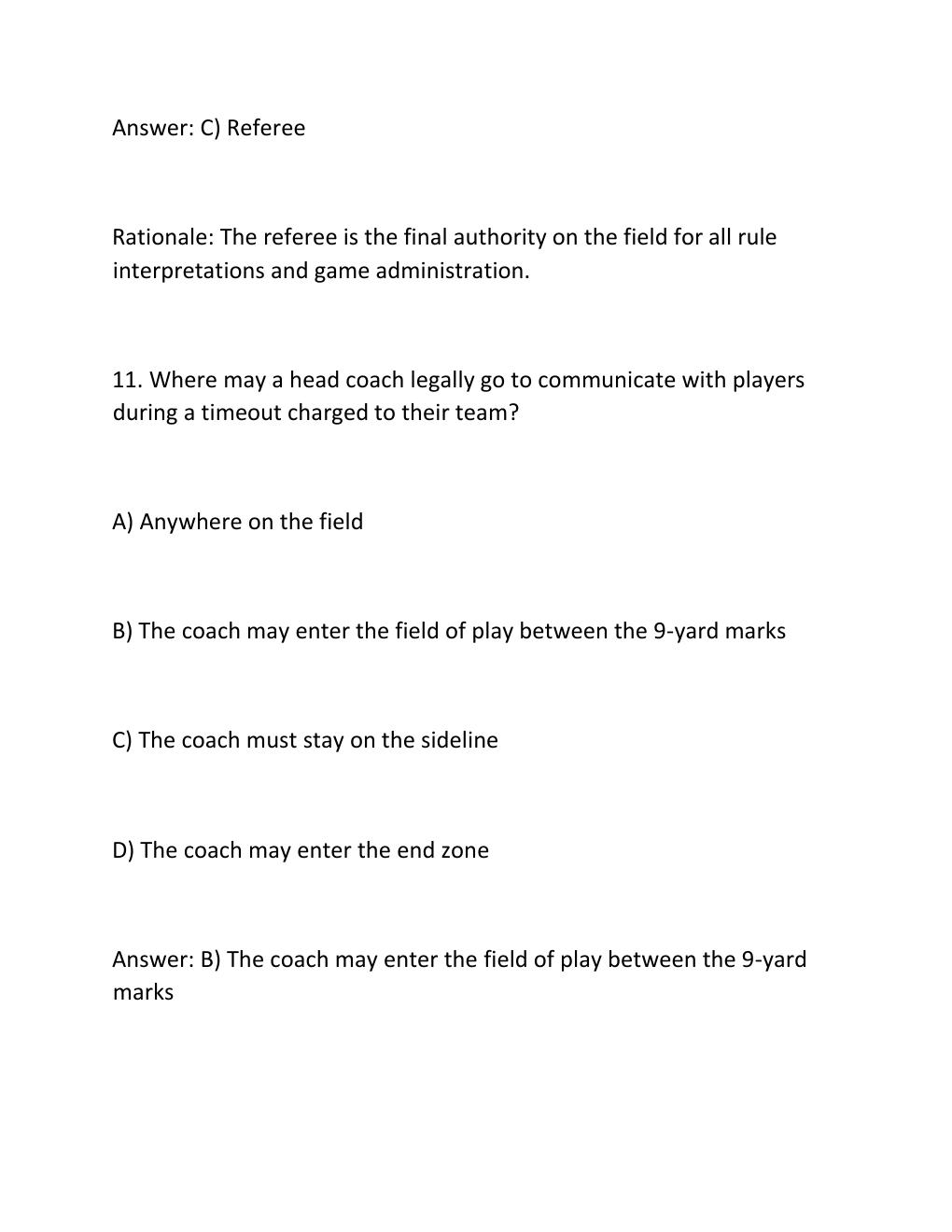 Preview page 9 of NFHS FOOTBALL EXAM  – COMPLETE STUDY GUIDE 300 Practice Questions with Verified .