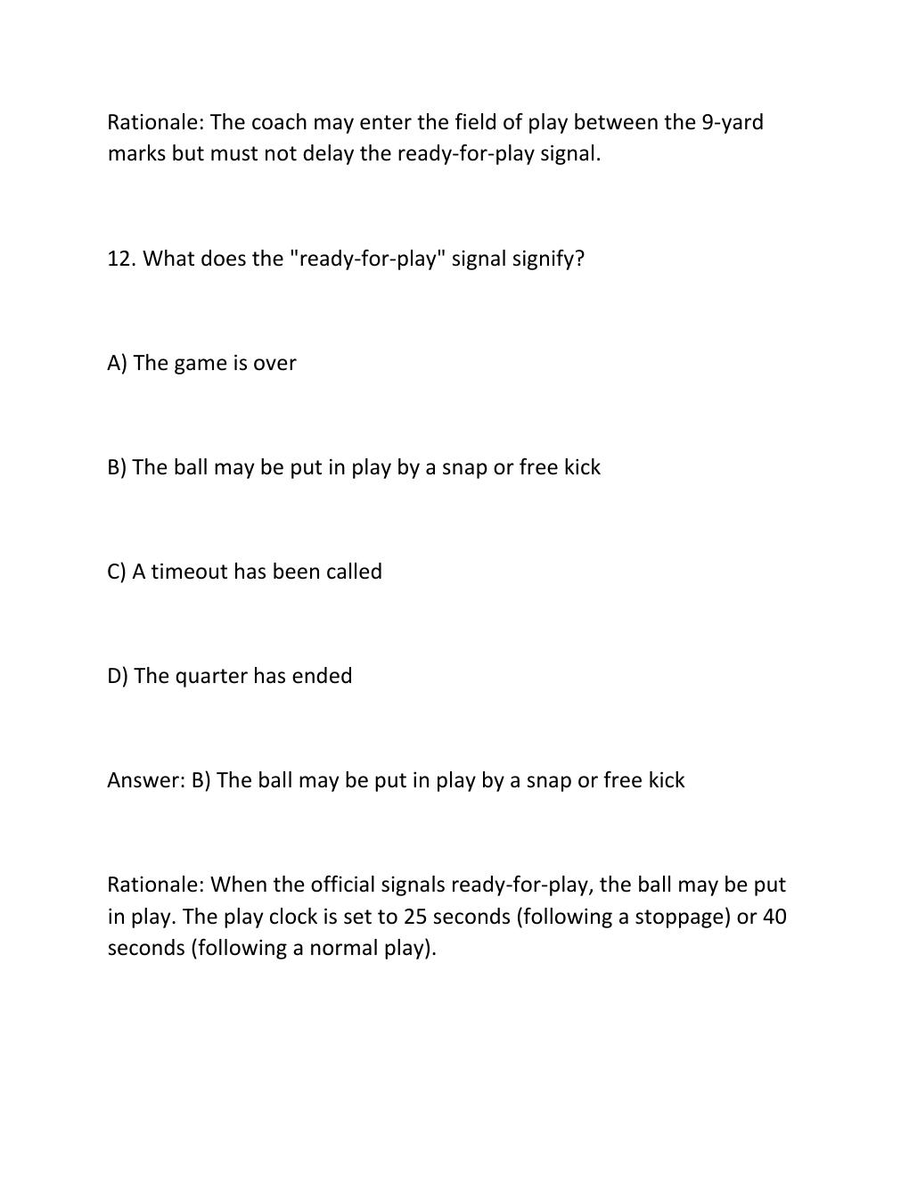 Preview page 10 of NFHS FOOTBALL EXAM  – COMPLETE STUDY GUIDE 300 Practice Questions with Verified .
