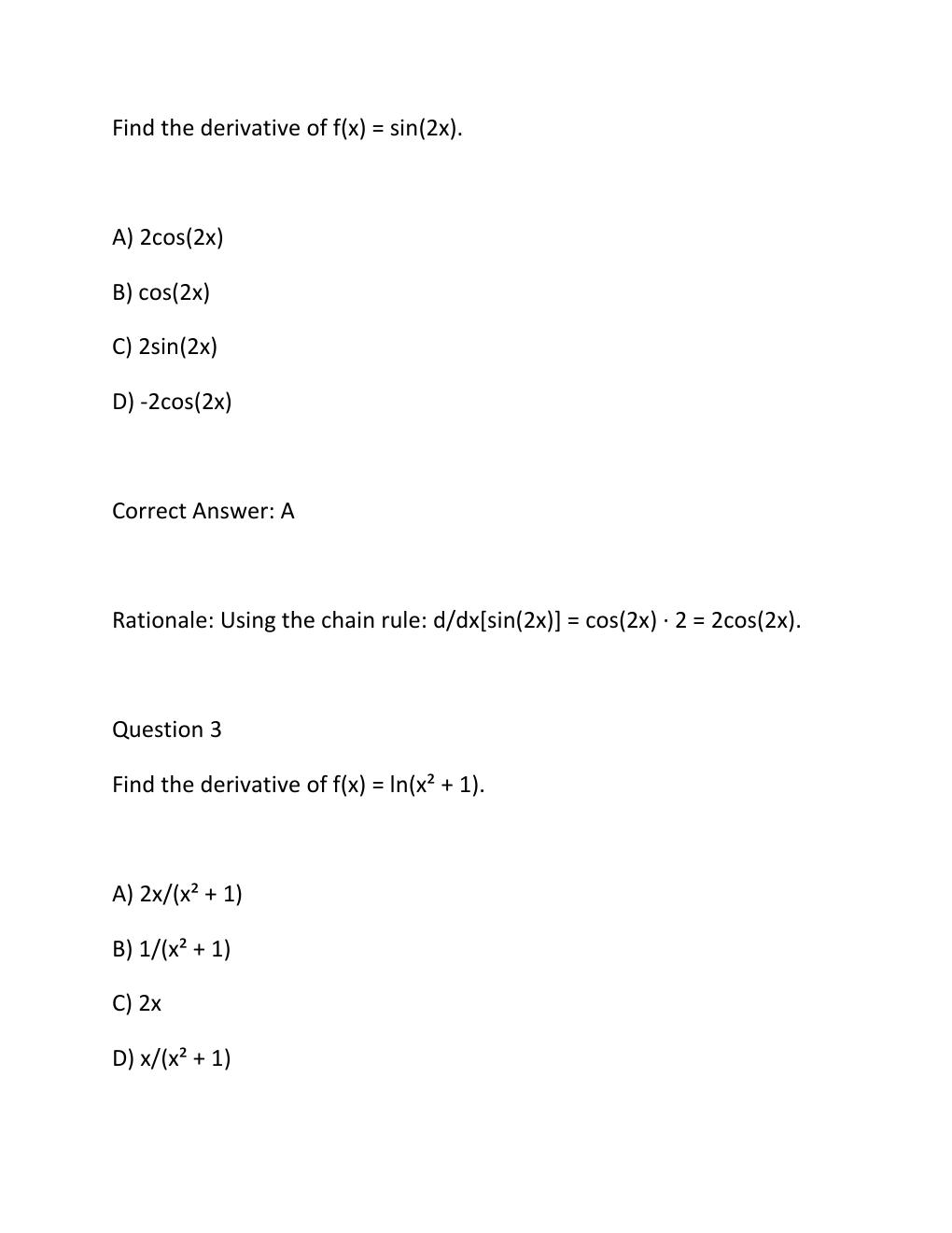 Preview page 2 of MAT 251  Benchmark 2- Checkpoints 1-2 Complete Question Practice Test Bank  StraighterL