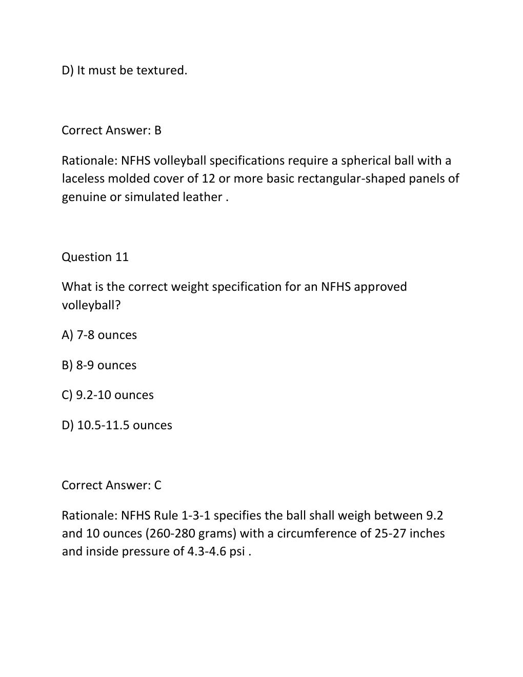 Preview page 7 of NFHS Volleyball Rules and Officiating Exam Complete Practice Test Bank