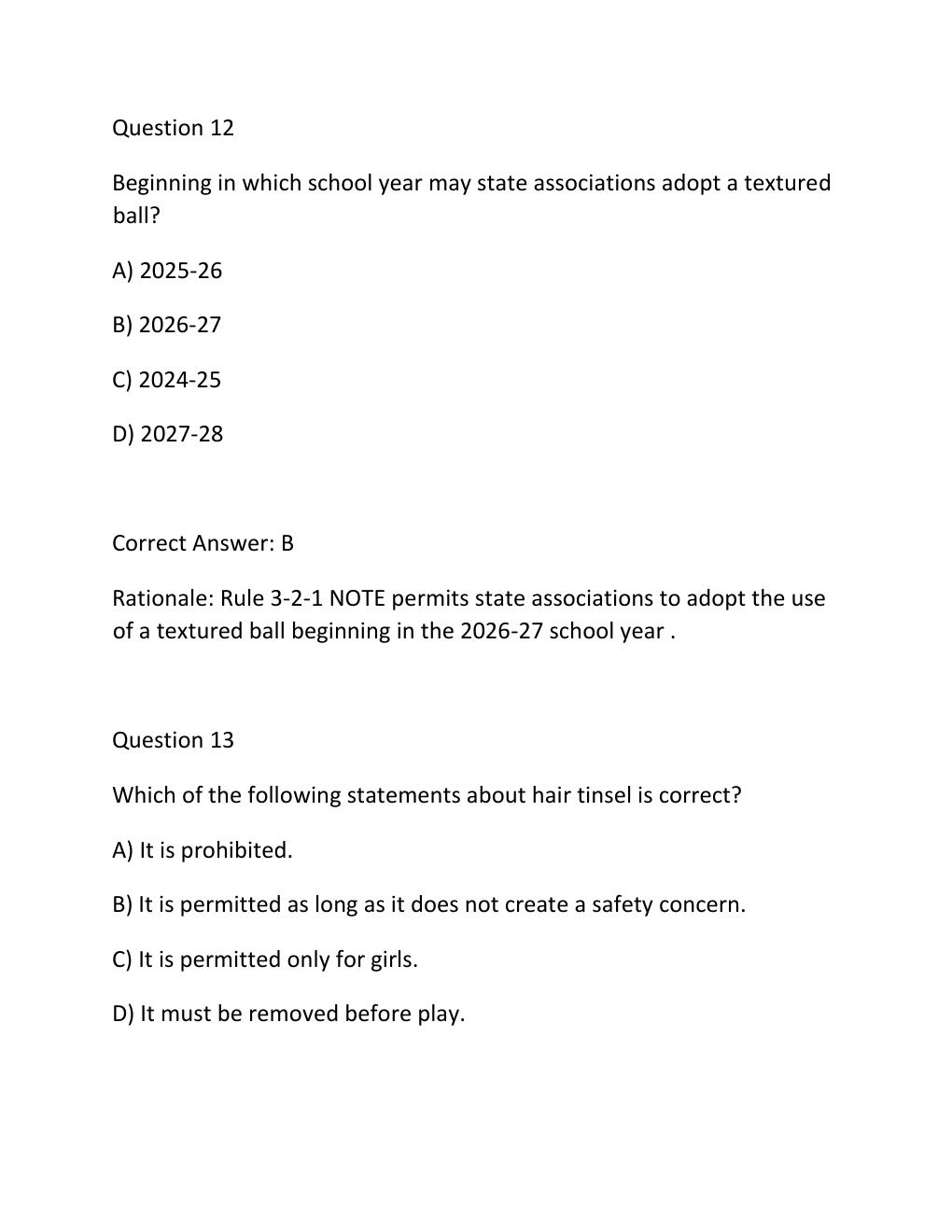 Preview page 8 of NFHS Volleyball Rules and Officiating Exam Complete Practice Test Bank