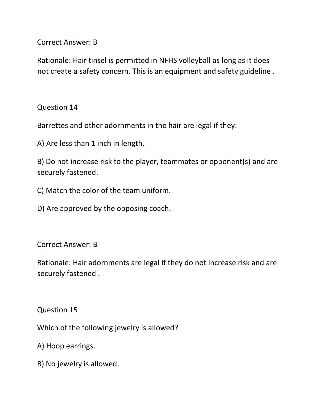 Preview page 9 of NFHS Volleyball Rules and Officiating Exam Complete Practice Test Bank