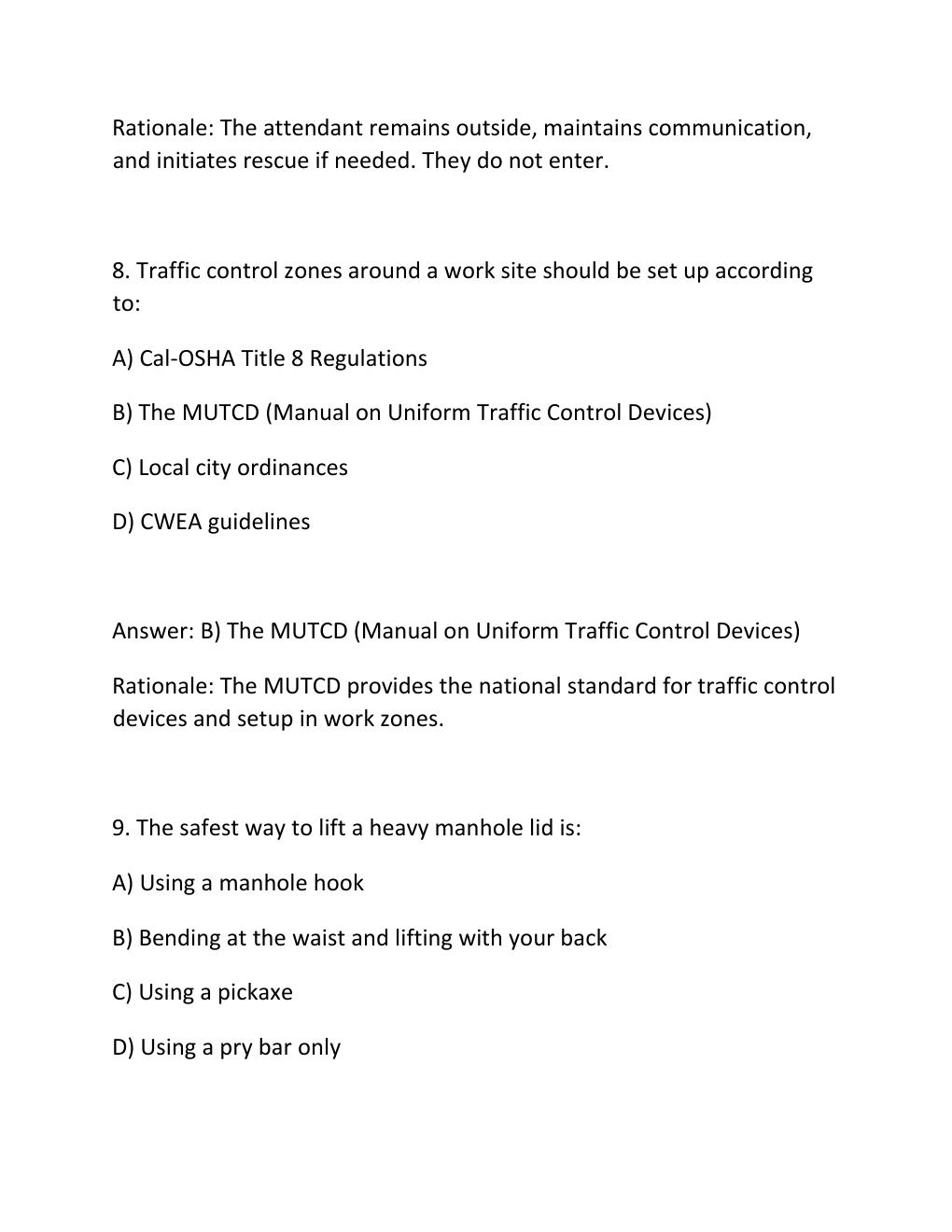 Preview page 5 of CWEA COLLECTION SYSTEMS MAINTENANCE GRADE 1 EXAM Complete Practice Test Bank